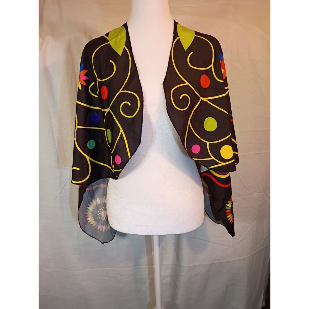 Colorful Butterfly Wing Cape Scarf Lightweight Bohemian Festival Shawl Wrap